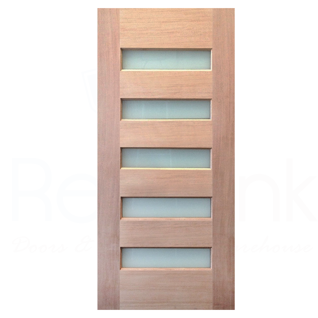 820X2040X40mm Entrance Solid Timber Veneer External Front Entry Door Glass 035