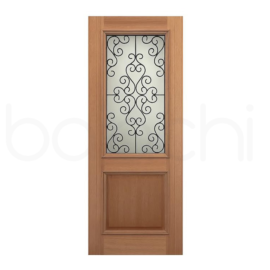 820X2040X40mm Entrance Solid Timber Veneer External Front Entry Door Glass 081