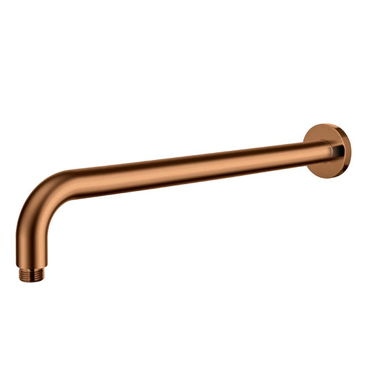 Round Wall Shower Arm Brushed Copper