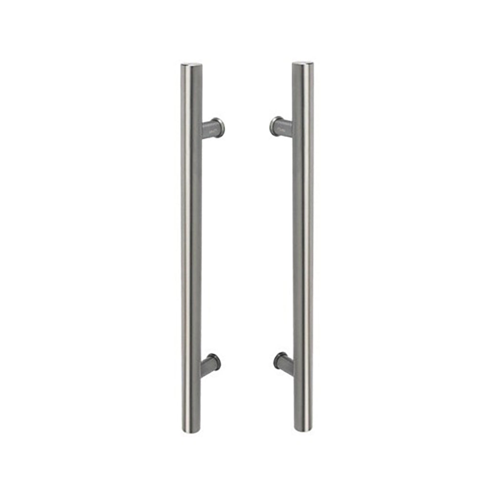 Zanda Round Door Pull Handle Back to Back 600mm Graphite Nickel 316SS