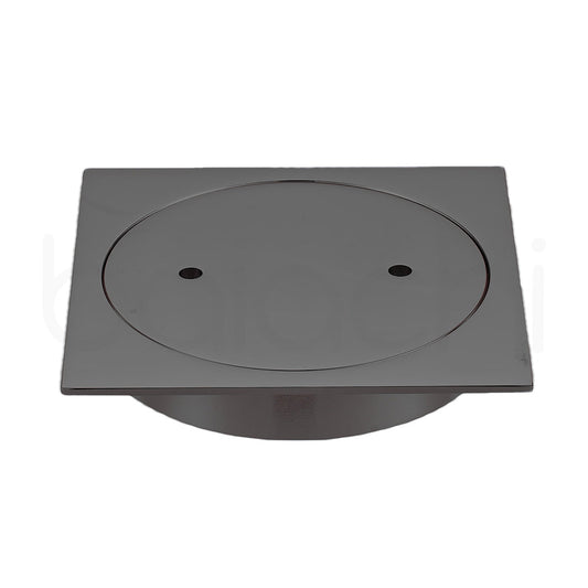 Baiachi Bathroom 100mm Clear Out Floor Waste Gun Metal