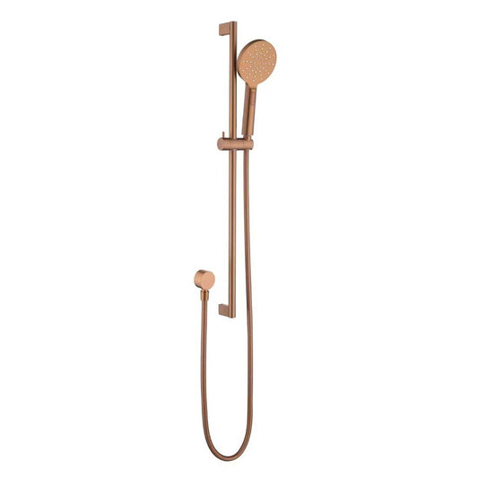 Cora Round Sliding Shower Set Brushed Copper