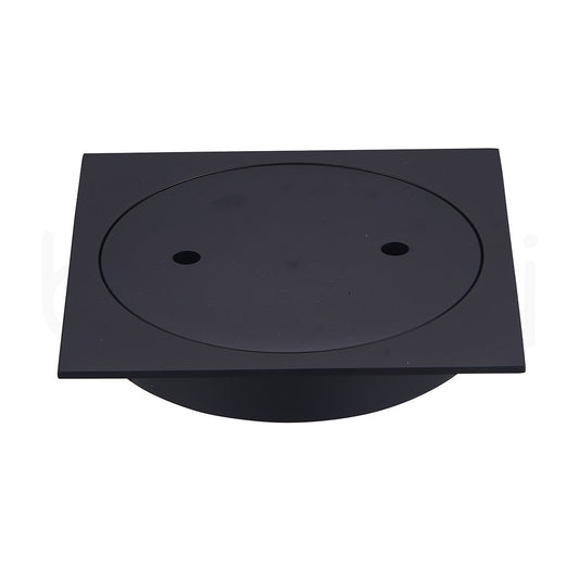Baiachi Bathroom 100mm Clear Out Floor Waste Matte Black