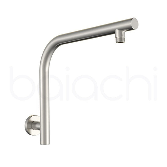 Moreton Round High Rise Wall Shower Arm Matte Brushed Nickel