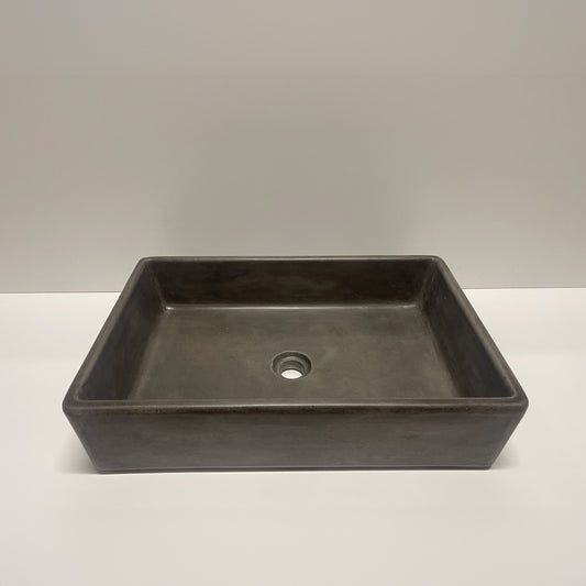 Spring Hill Designs Aila Rectangular Above Counter Concrete Basin Charcoal