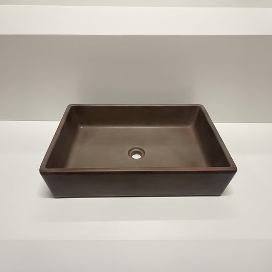 Spring Hill Designs Aila Rectangular Above Counter Concrete Basin Sandy Brown