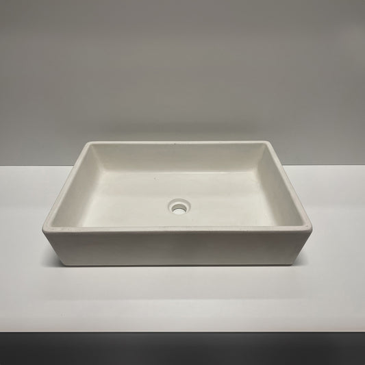 Spring Hill Designs Aila Rectangular Above Counter Concrete Basin Ivory