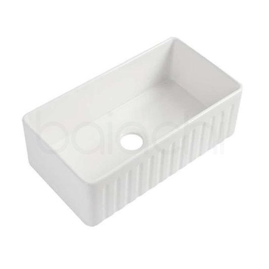 Baiachi 835X460X255mm Butler Farmhouse Fireclay Kitchen Laundry Sink