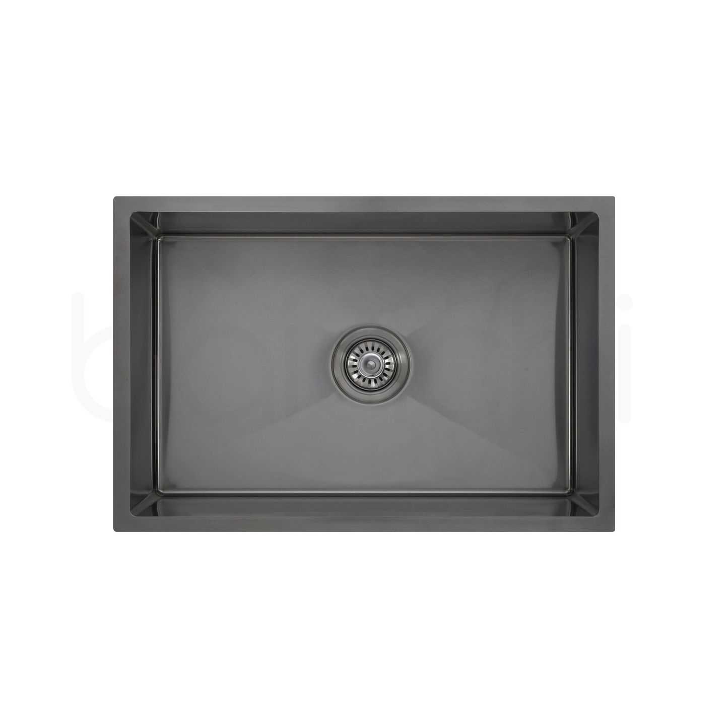 640X440mm Handmade Laundry Kitchen Sink Top/Under Mount Gun Metal