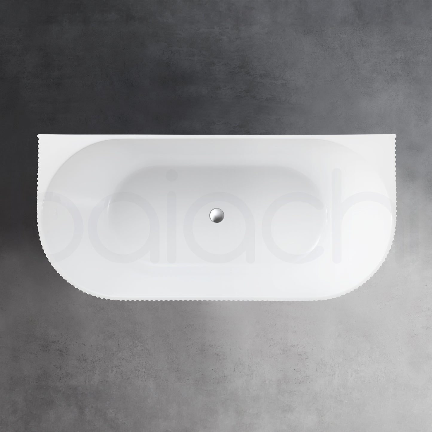 Baiachi Clara 1500 Fluted Back To Wall Freestanding Bath MK2