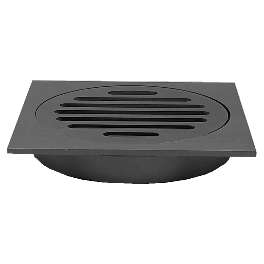 110X110mm Gun Metal Bathroom Shower 100mm Floor Waste Drain Grate