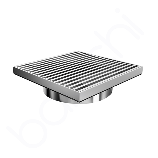 Baiachi 115mm Square Heelguard Floor Waste Stainless Steel
