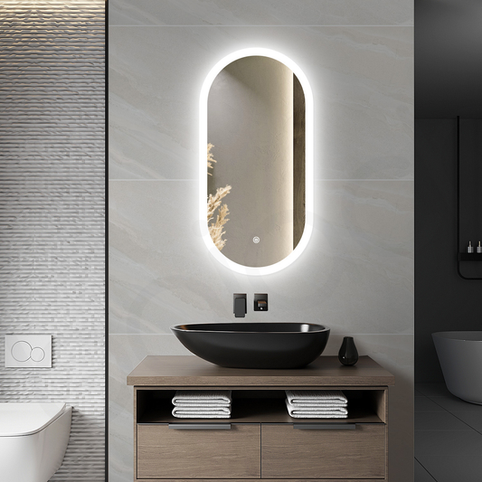 Baiachi Cora LED Oval 450mmx900mm Frameless Mirror