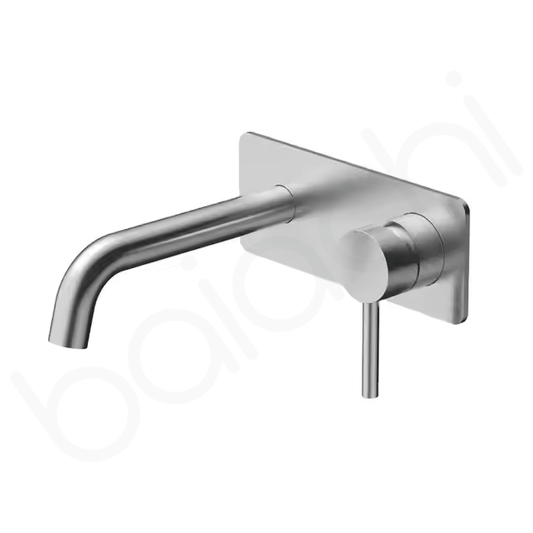 Baiachi Moreton Slimline Wall Basin Mixer Stainless Steel