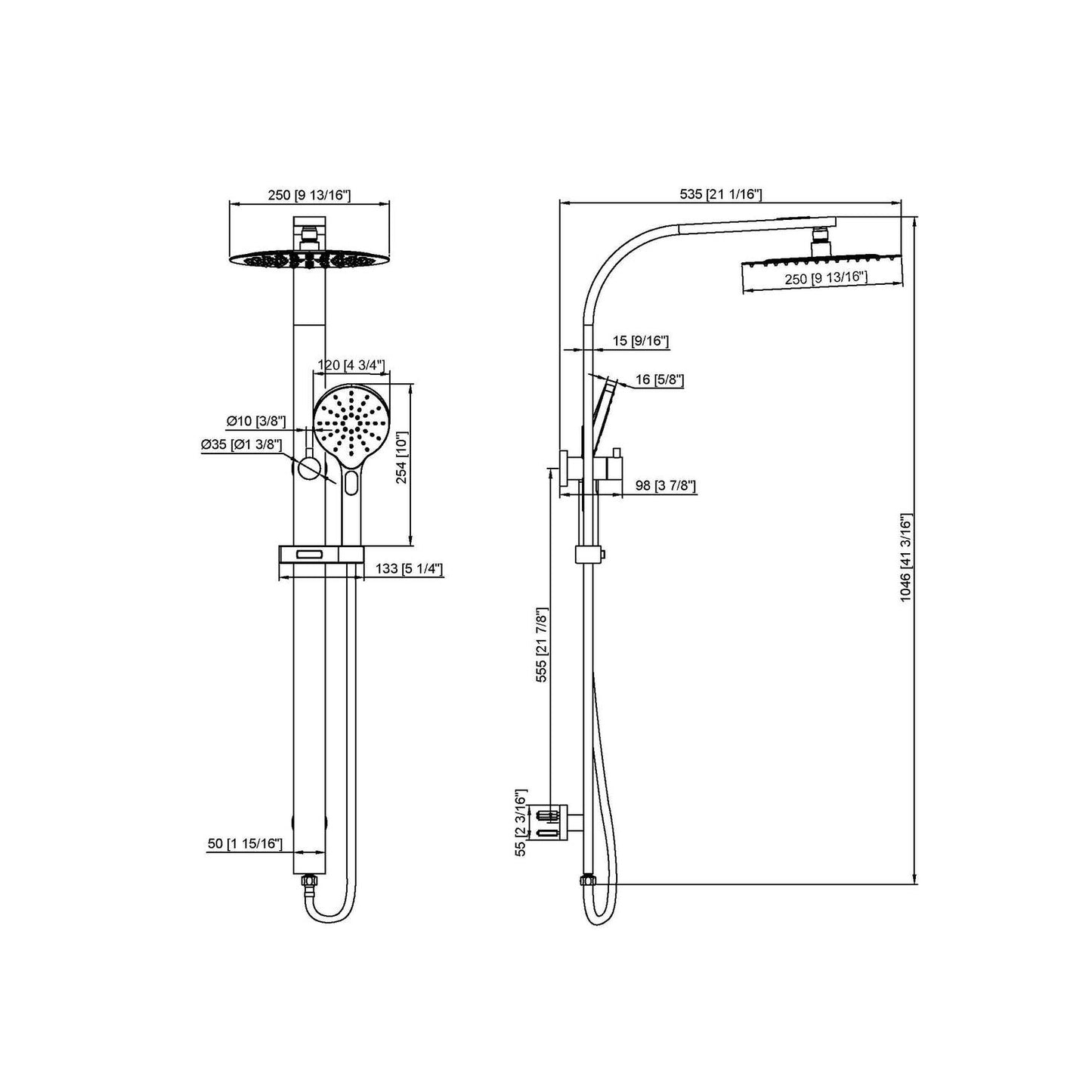 Hamilton Multi Function Shower Gun Metal