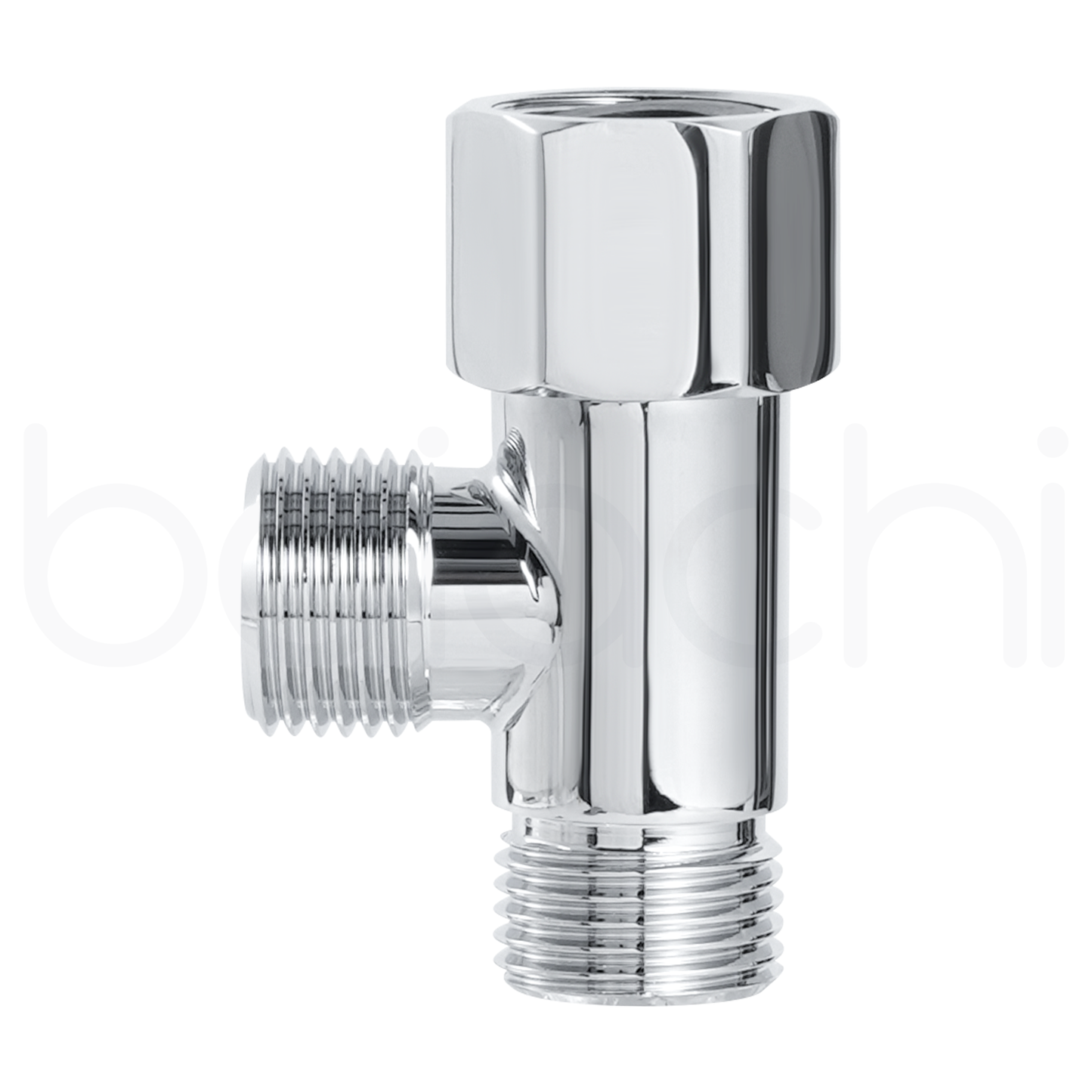 Baiachi 3 way T connector Stainless Steel 1/2"Fx1/2"Mx2 Chrome