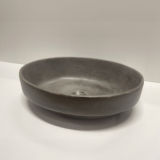 Spring Hill Designs Calista Oval Semi Inset Concrete Basin Charcoal