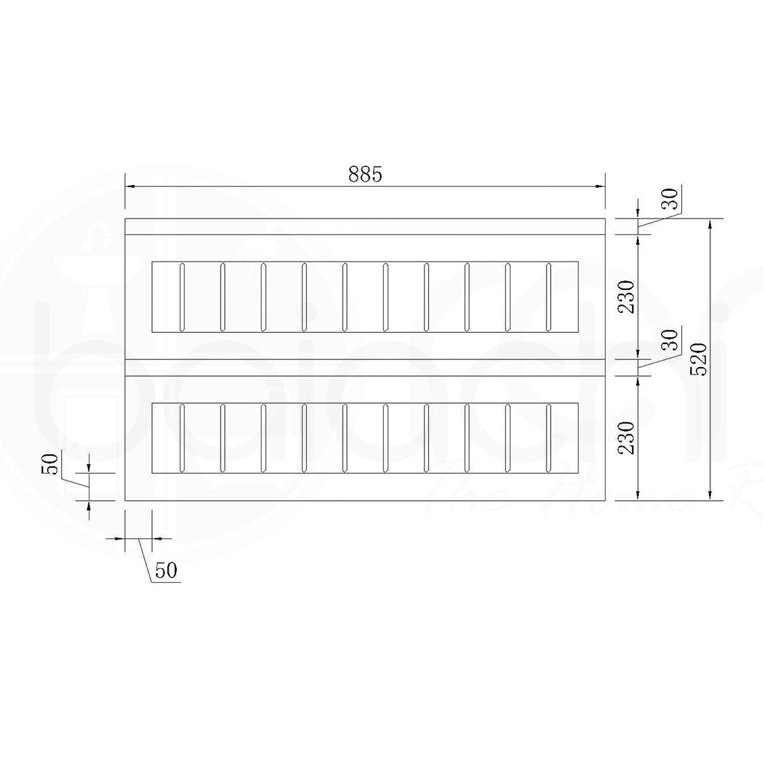 Hampton 900mm PW Wall Hung Bathroom Vanity Cabinet