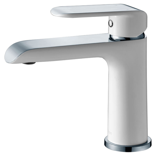 Ikon Kara Basin Mixer Chrome & White