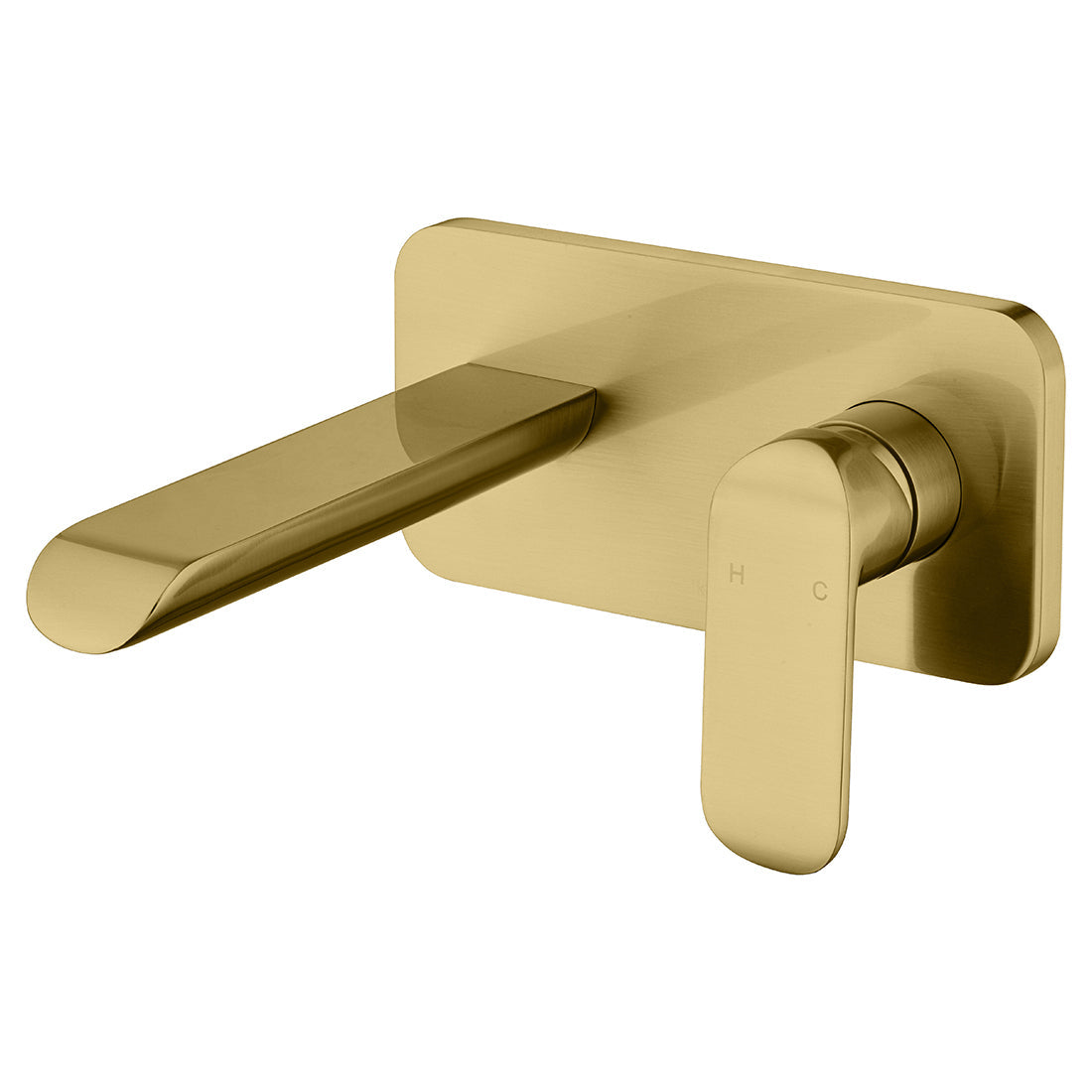 Ikon Kara Wall Mixer With Spout Brushed Gold