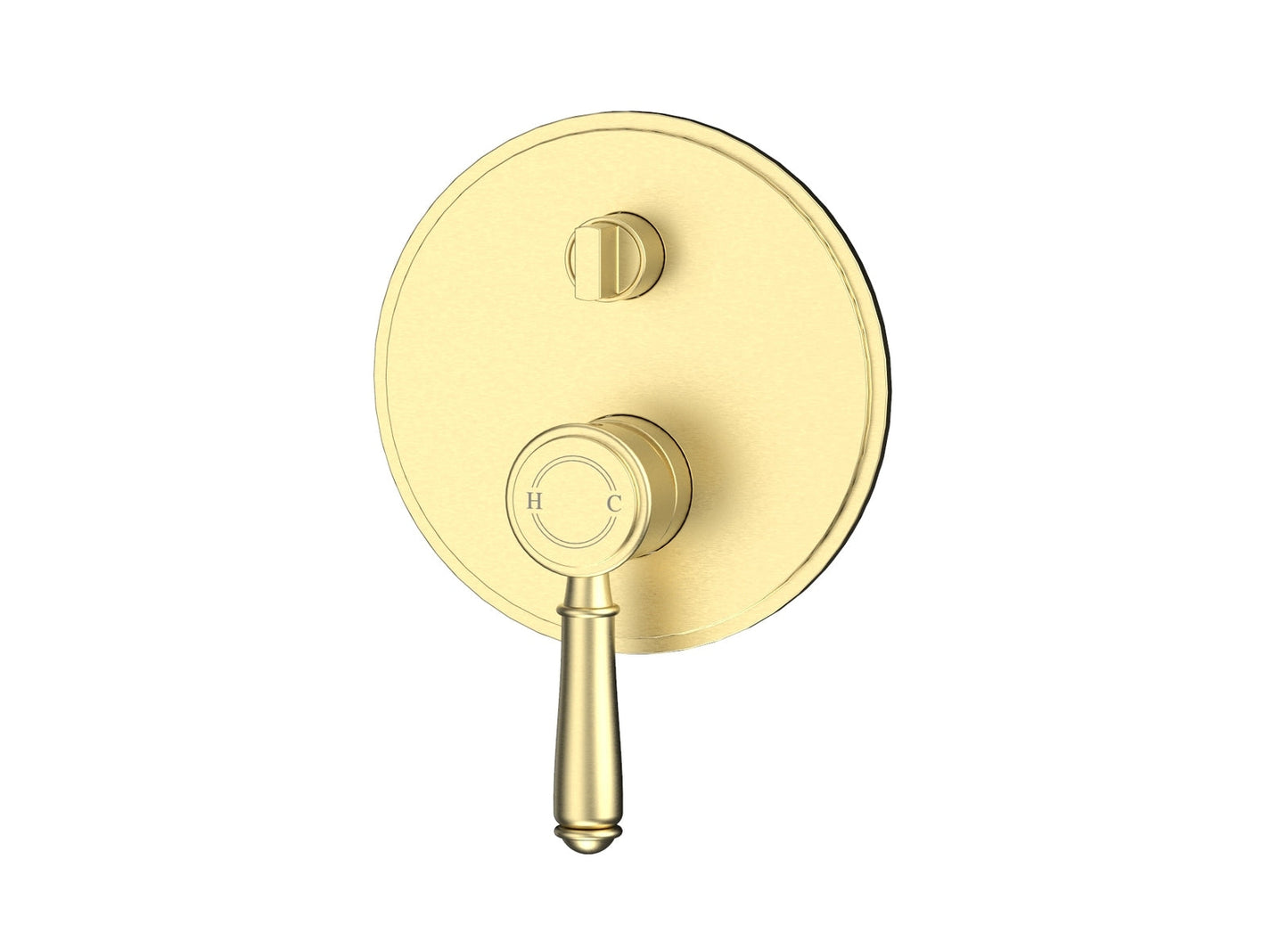Ikon Clasico Wall Mixer With Diverter Brushed Gold