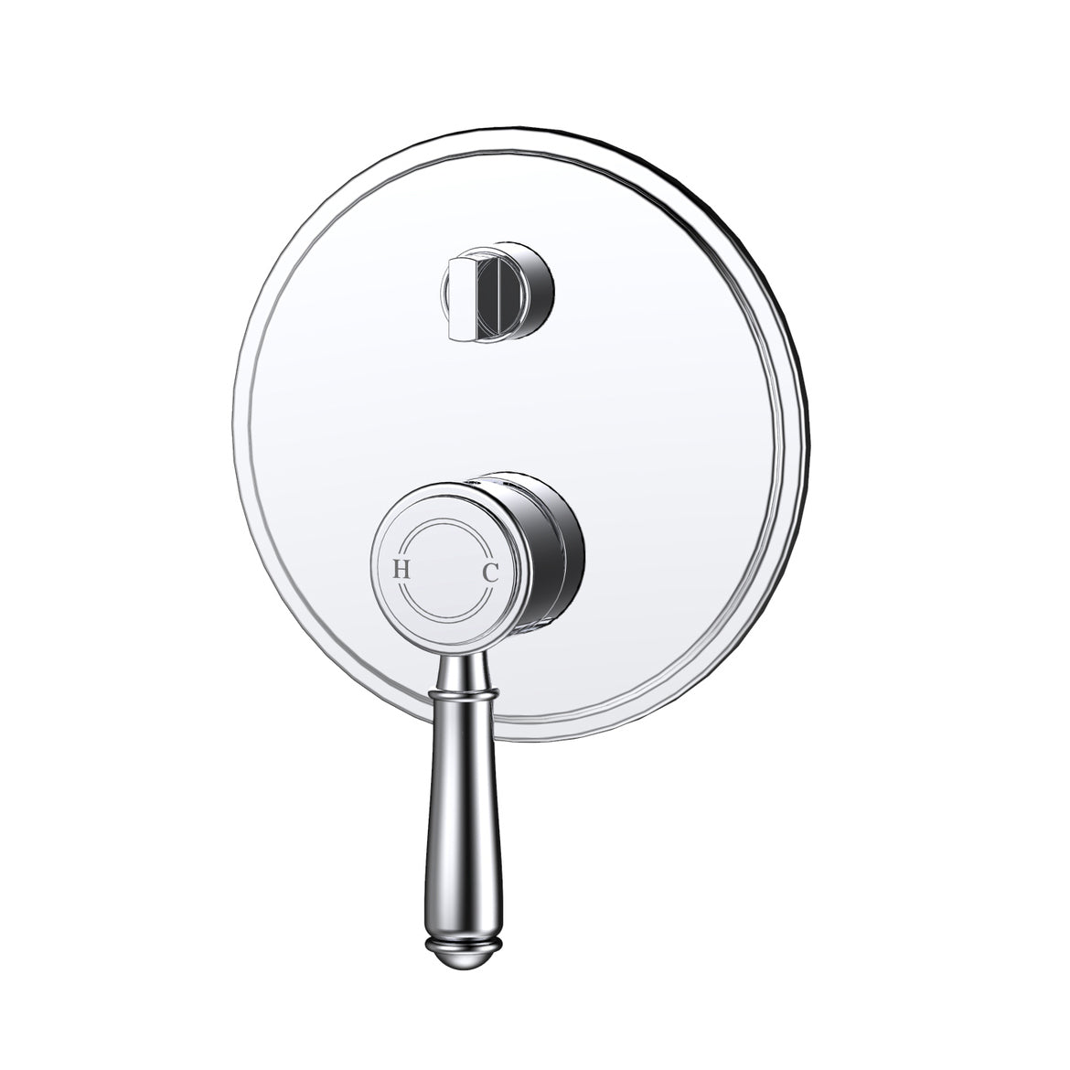 Ikon Clasico Wall Mixer With Diverter Chrome