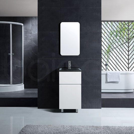 Baiachi 39L PVC Water Proof Laundry Cabinet Stainless Steel Handmade Sink 600*400*870mm