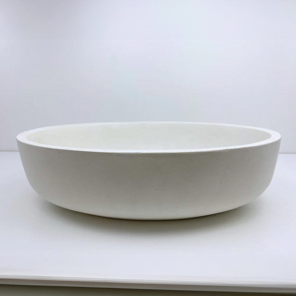 Spring Hill Designs Helia Petite Oval Above Counter Concrete Basin Ivory