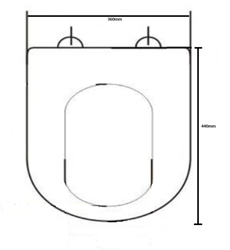 Urea-Formaldehyde (UF) Slim D Shape Toilet Seat