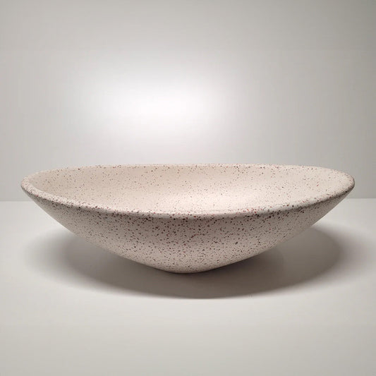 Spring Hill Designs Serica Teardrop Above Counter Concrete Basin White Terrazzo Pink Aggregate