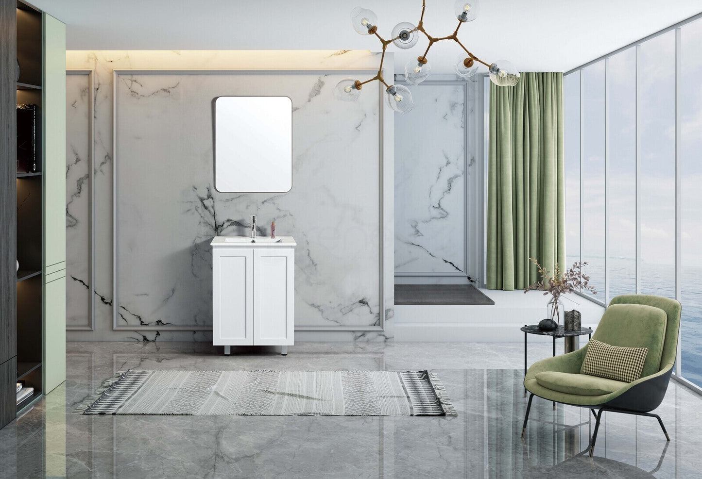 Shaker 600mm Plywood Bathroom Vanity Cabinet