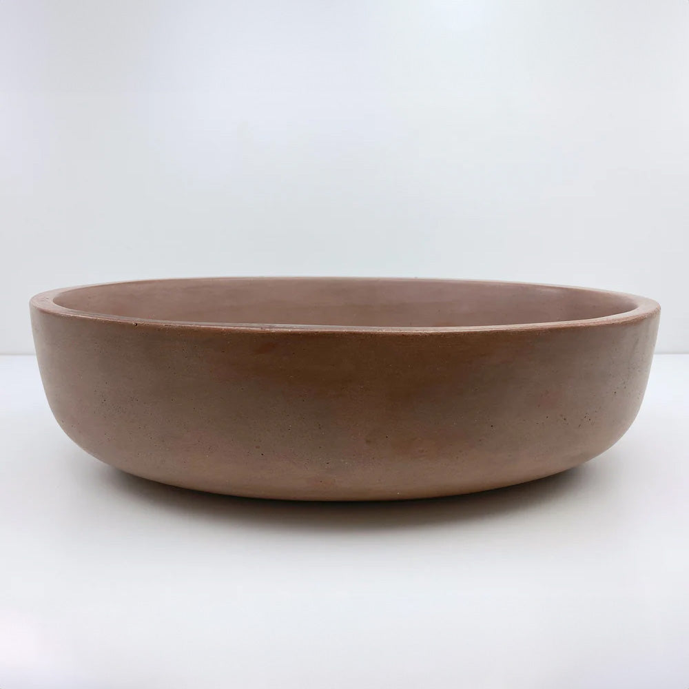 Spring Hill Designs Helia Petite Oval Above Counter Concrete Basin Sandy Brown