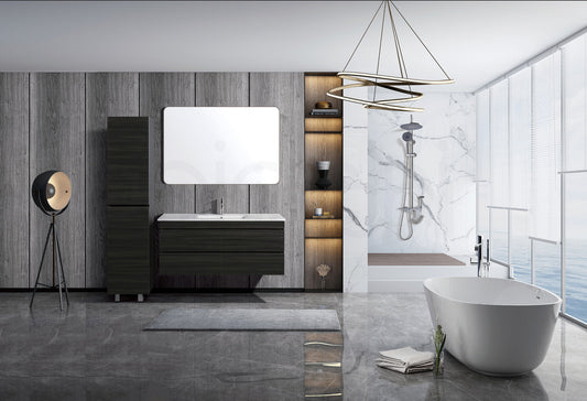 Vellena 1200mm PVC Water Proof Empire Oak Wall Hung Bathroom Vanity Cabinet