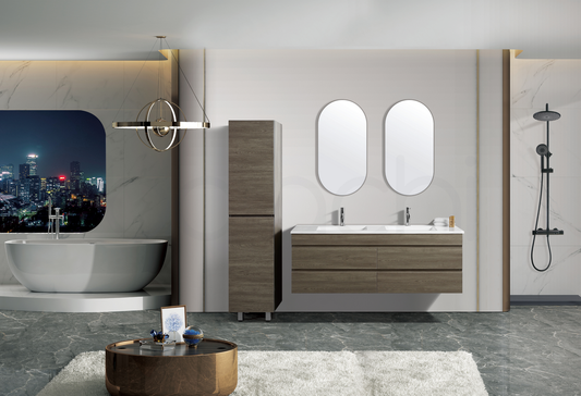 Vellena 1500mm PVC Water Proof Wash White Wall Hung Bathroom Vanity Cabinet