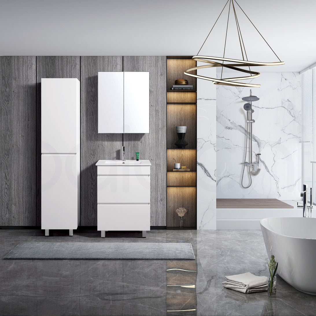 Vellena 600mm Plywood Bathroom Vanity Cabinet