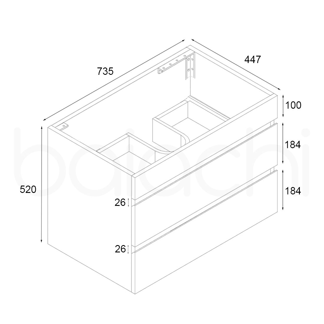 Vellena 750mm Plywood Prime Oak Wall Hung Bathroom Vanity Cabinet
