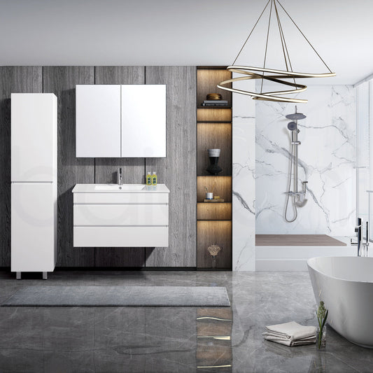 Vellena 900mm PVC Water Proof Wall Hung Bathroom Vanity Cabinet
