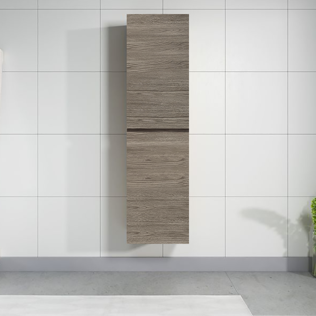 Vellena PVC Water Proof Wash White Bathroom Tallboy Cabinet Wall Hung Legs