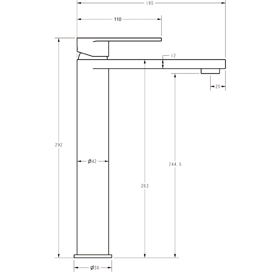 Sora SS Highrise Basin Mixer Gun Metal
