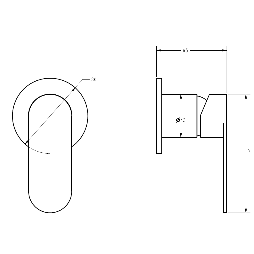 Sora SS Wall Mixer Matte Black