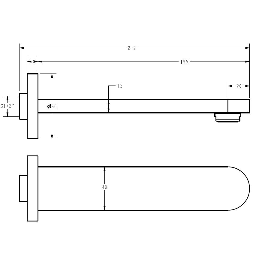 Sora SS Bath Spout Stainless Steel
