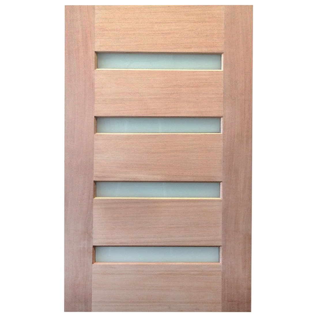 1200X2040X40mm Entrance Solid Timber Veneer External Front Entry Door Glass 030