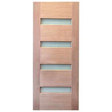 820X2040X40mm Entrance Solid Timber Veneer External Front Entry Door Glass 030