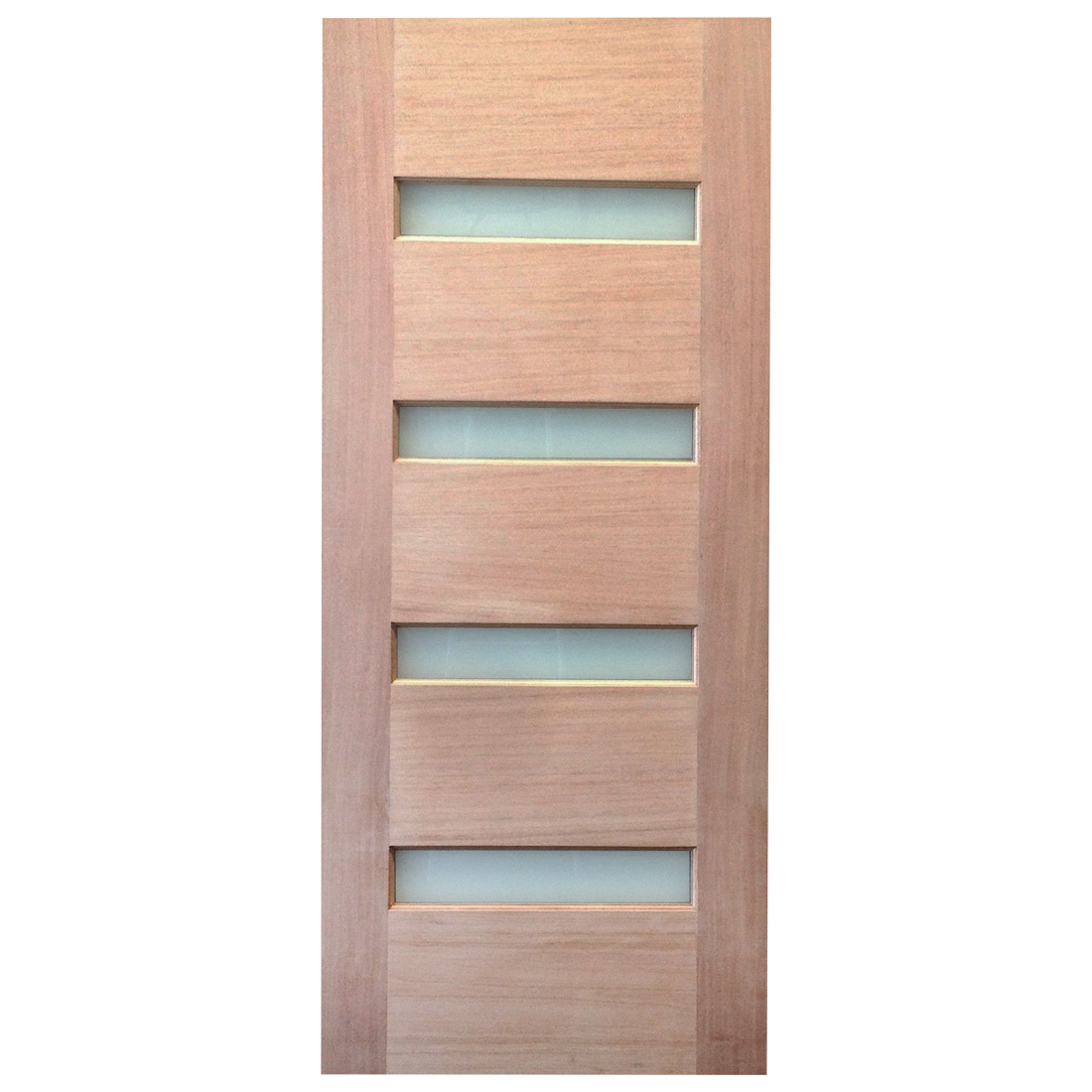 820X2040X40mm Entrance Solid Timber Veneer External Front Entry Door Glass 030