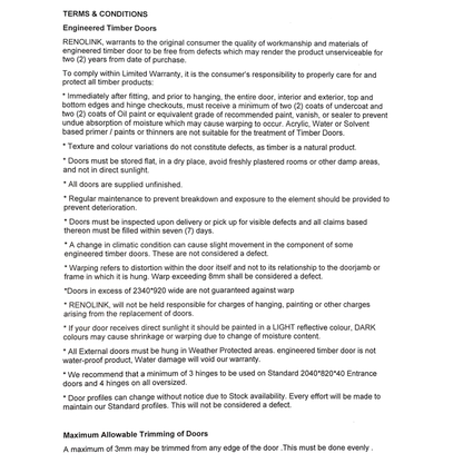 920X2040X40mm Entrance Solid Timber Veneer External Front Entry Door Glass 030