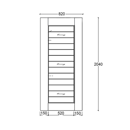Horizontal Hampton External Door
