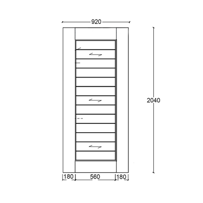 Horizontal Hampton External Door