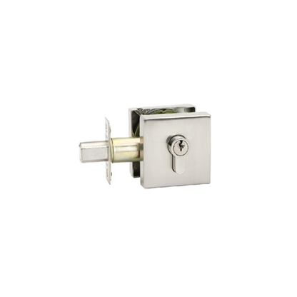 Triad Slimline Square Single Cylinder Deadbolt Brushed Nickel