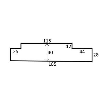 185X40X2100 Meranti Door Jamb Double Rebate Set (12X25/44)