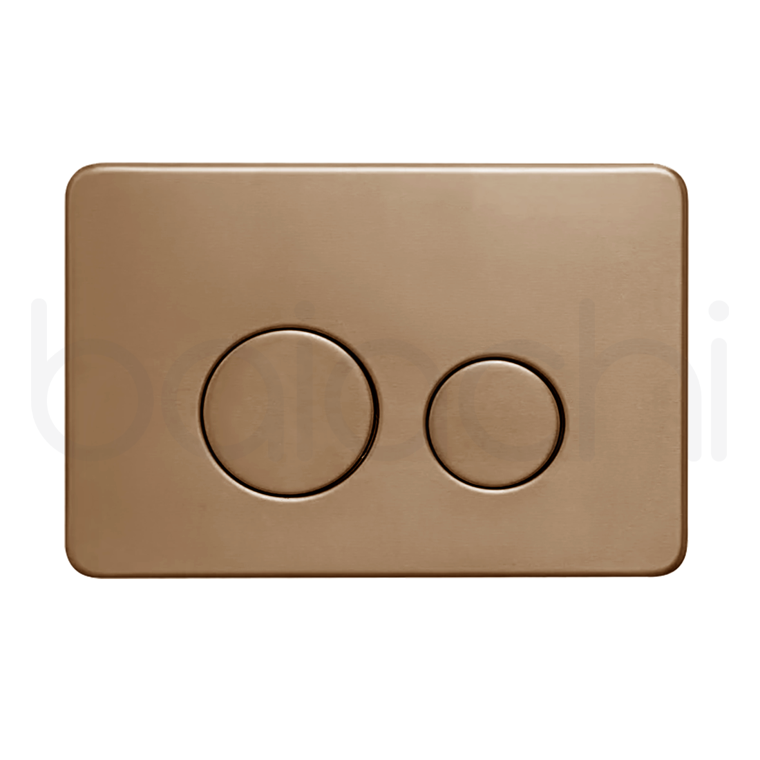 Ballina Rimless In Wall Toilet Suite with Round Stainless Steel Brushed Copper Flushing Buttons